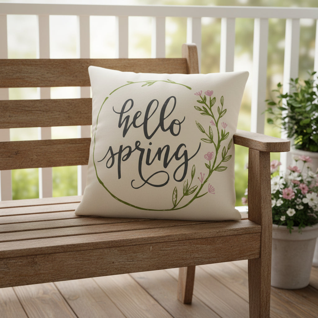Hello Spring Pillow