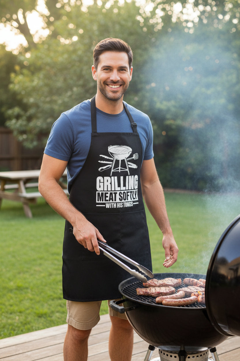Grilling Meat Softly Apron