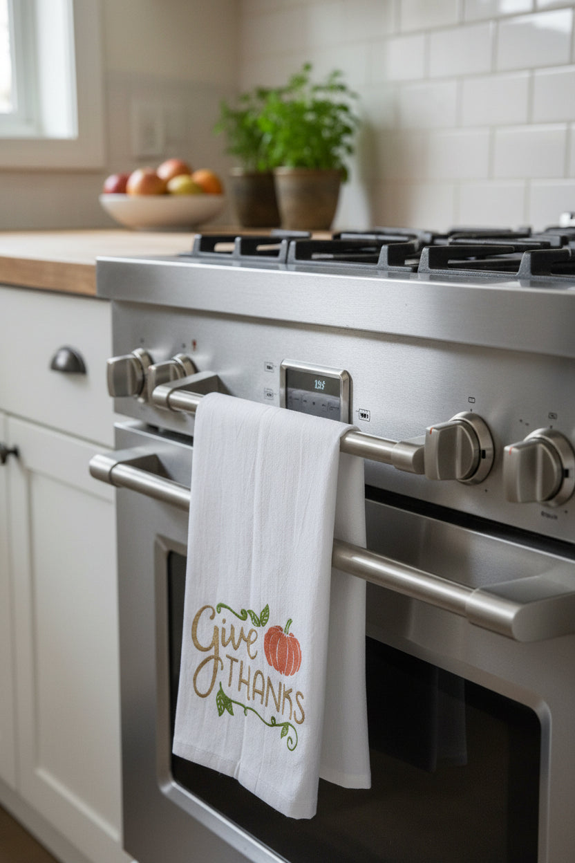 Give Thanks Tea Towel