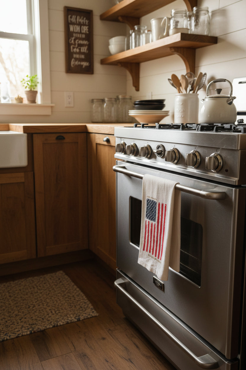 Land of the Free Tea Towel