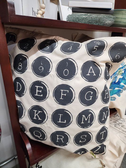 Antique Typewriter Keys Pillow