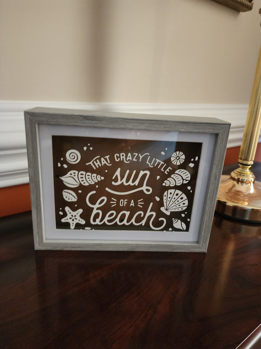 That Crazy Little Sun of a Beach Shadow Box