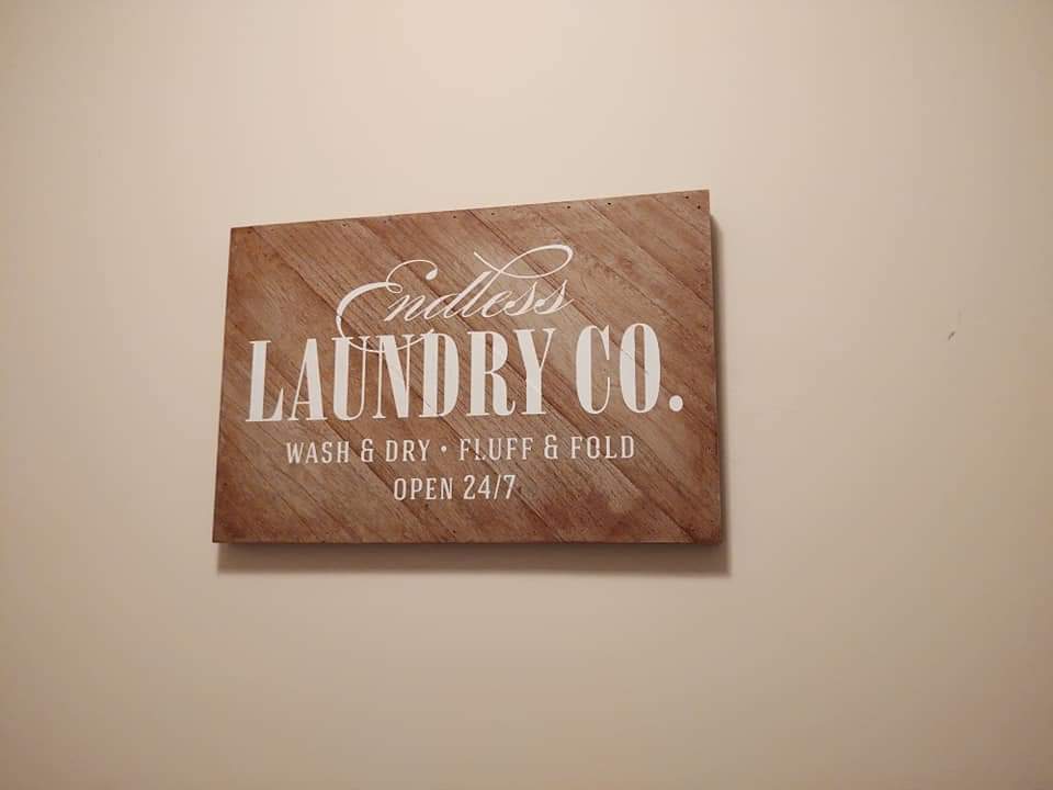 Endless Laundry Co.  Wooden Sign