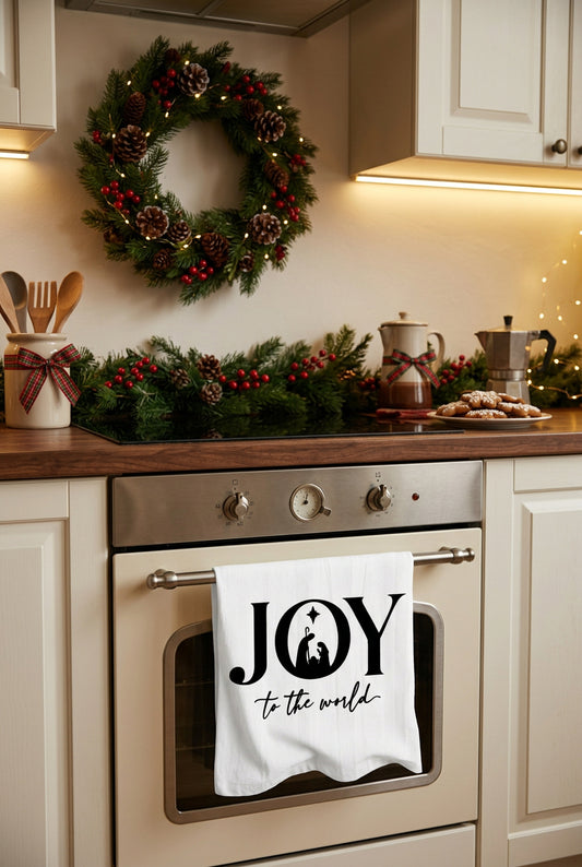 Joy to the World Tea Towel