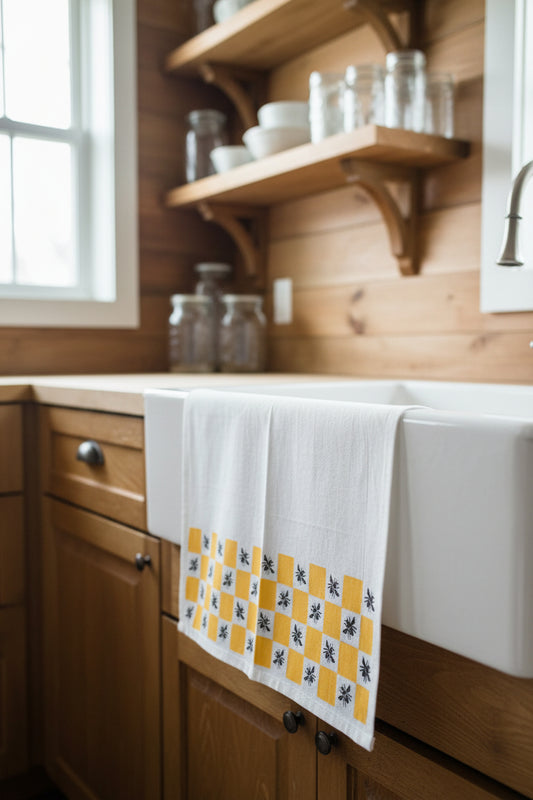 Buzzworthy Pattern Tea Towel