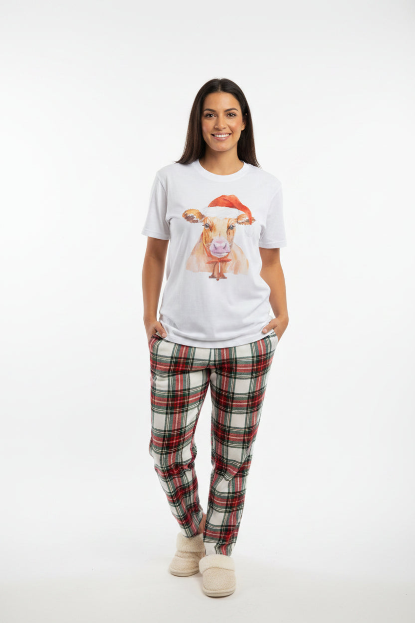 Santa Cow with Bell T-shirt