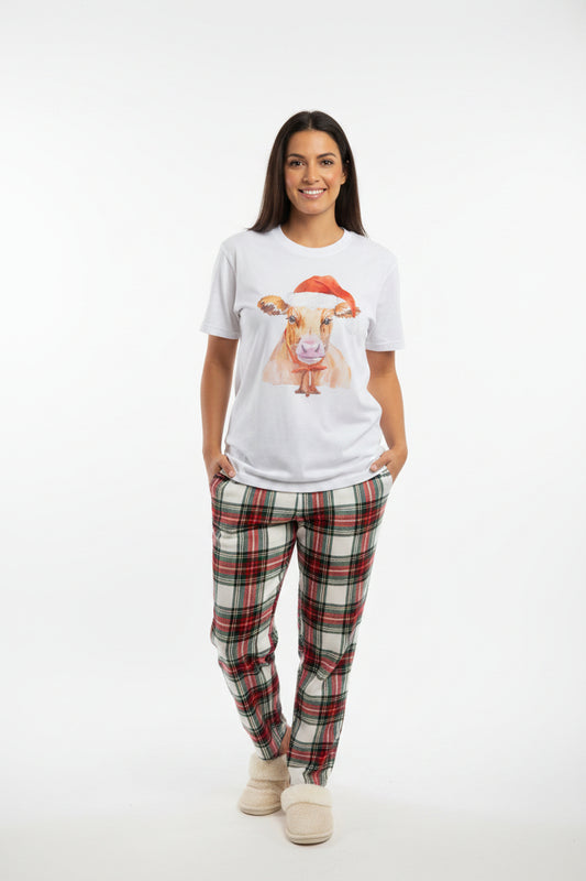 Santa Cow with Bell T-shirt