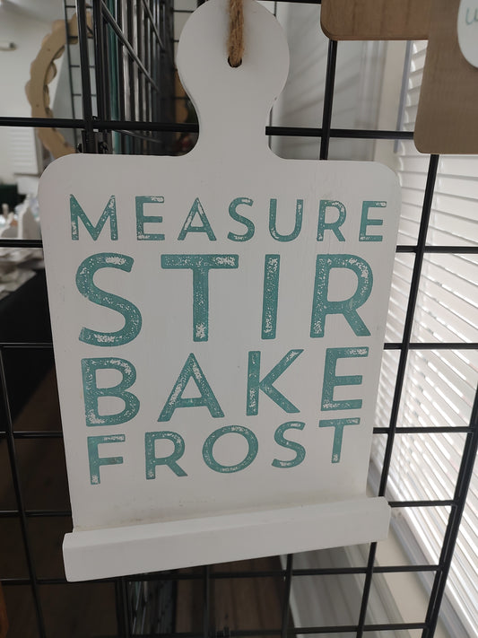 Measure Stir Bake Frost Recipe  Book Holder