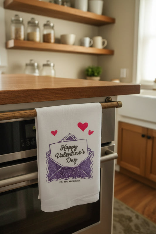 Valentine's Day Tea Towel