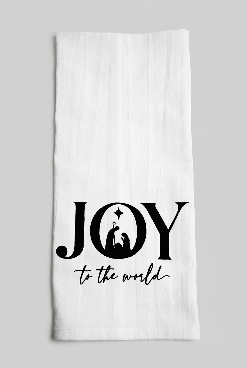 Joy to the World Tea Towel
