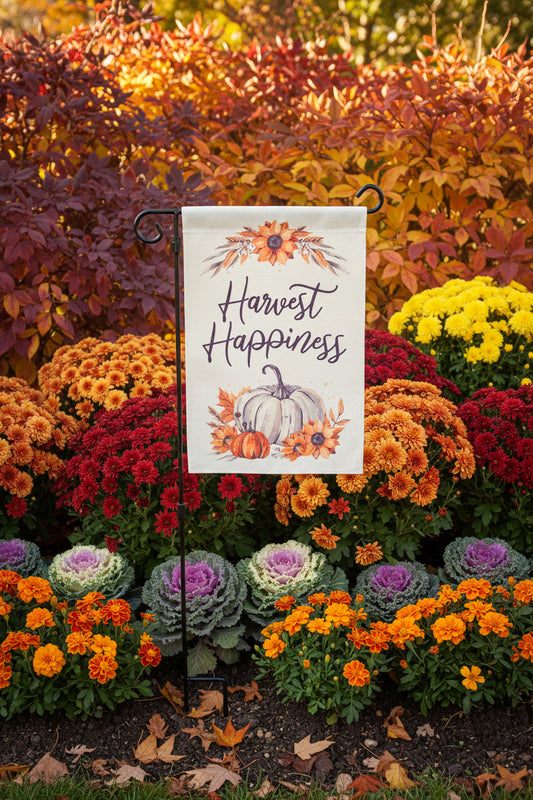 Harvest Happiness Garden Flag