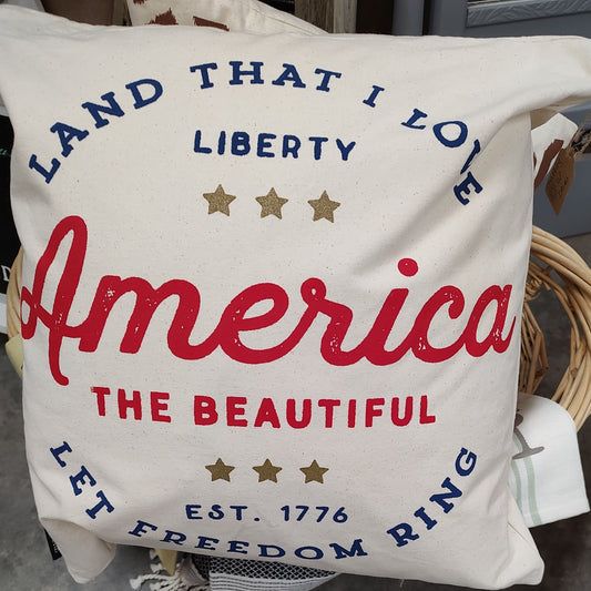 America the Beautiful Pillow